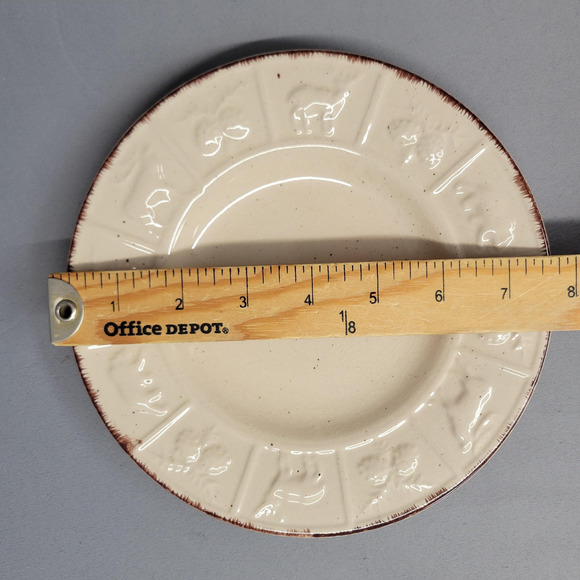 Bass Pro Shops Wilderness Salad Plate 7.5" Crackle Glaze Wildlife Animal Ceramic - Picture 4 of 11